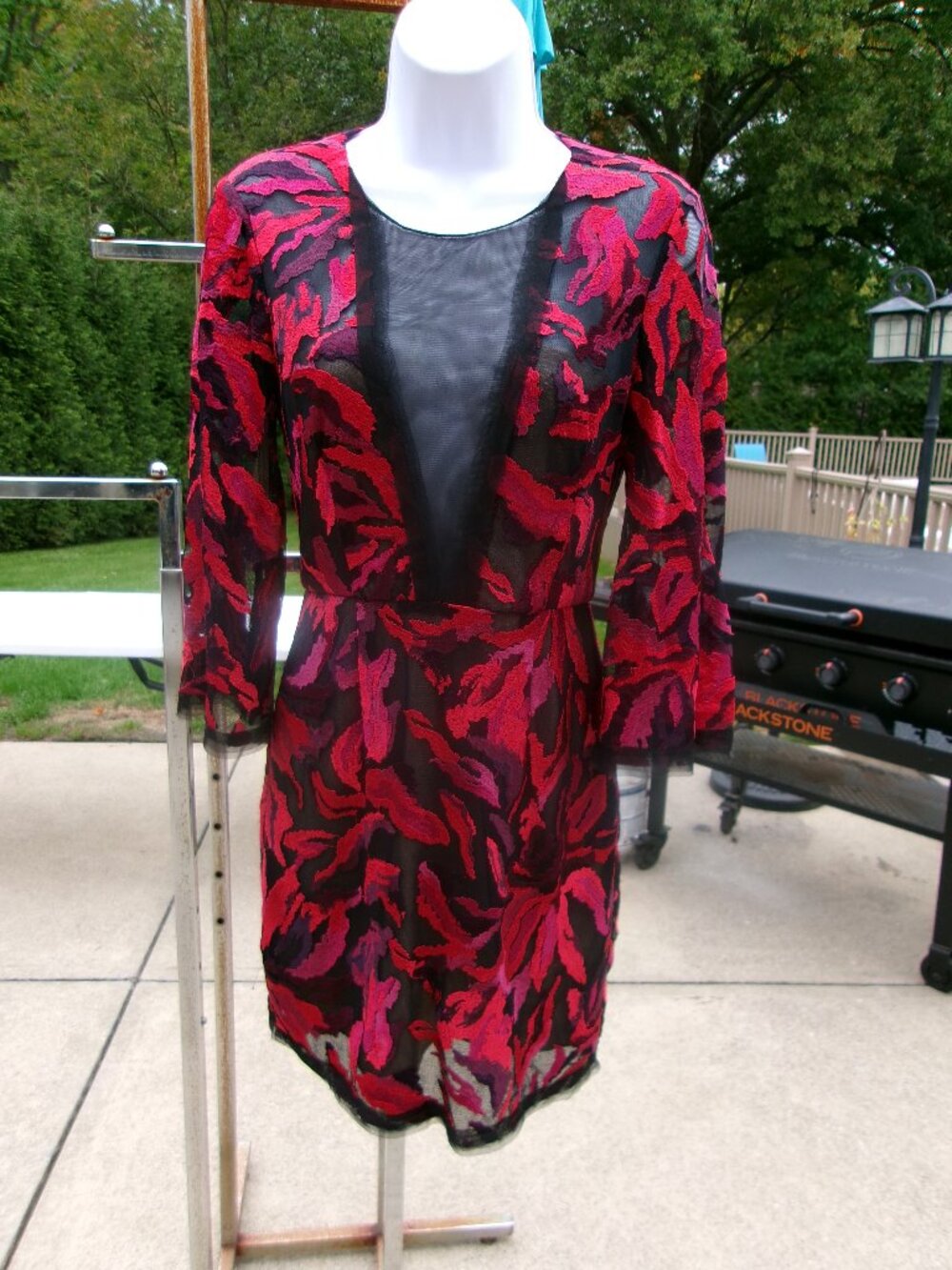 NWT BCBG MAXAZARIA GORGEOUS RED&BLACK DRESS 0 $468